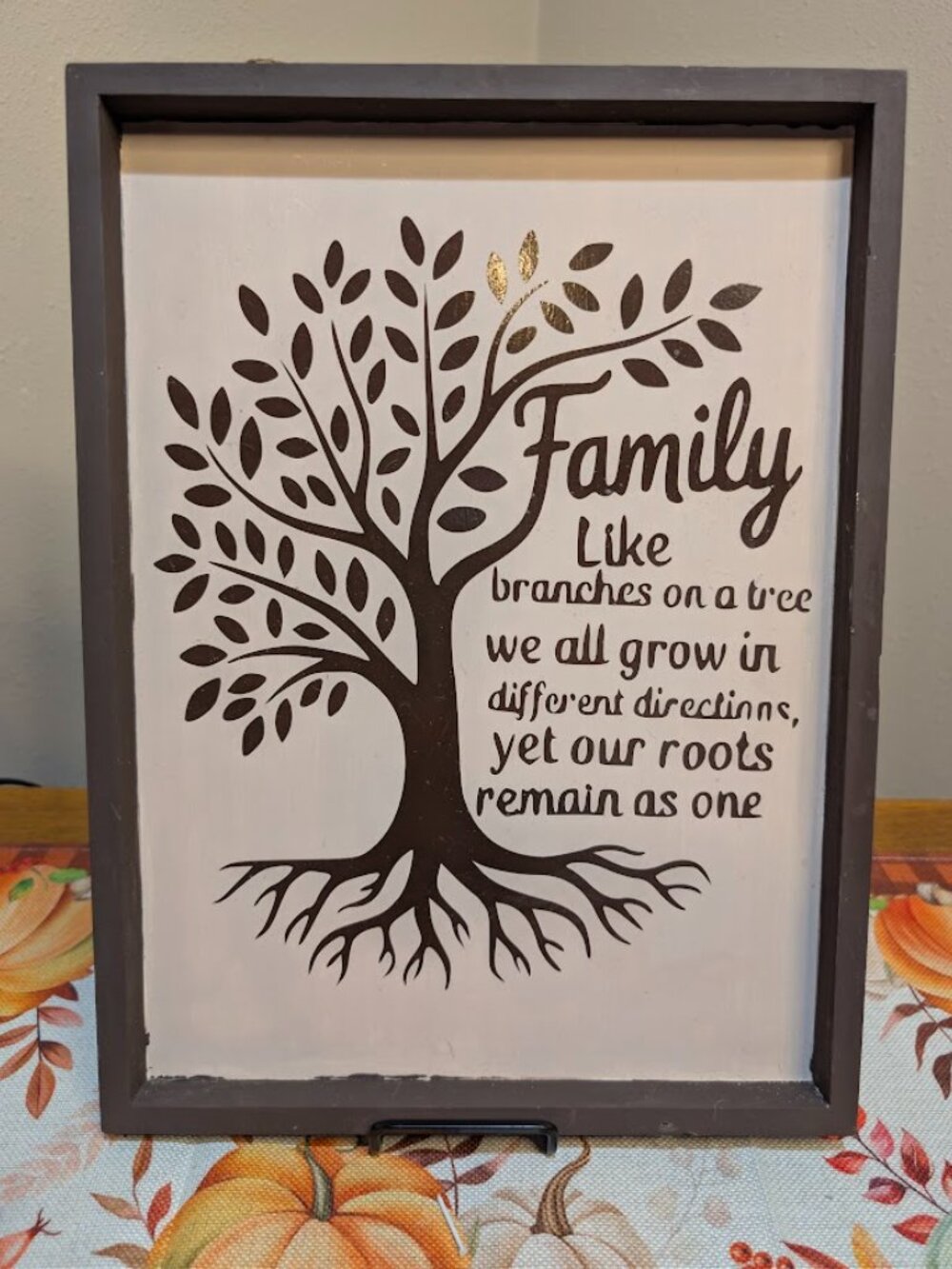 Family Tree Wall Art "Roots Remain As One" Handmade - Picture 2 of 8